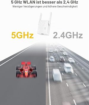 BrosTrend AC1200 WLAN Bridge LAN zu WLAN Adapter für Drucker PC PS5 etc. Dual Band WLAN LAN Adapter Einfache Einrichtung Konvertiert RJ45 Anschluss auf Wireless WiFi Bridge (Nicht für Magenta-TV)