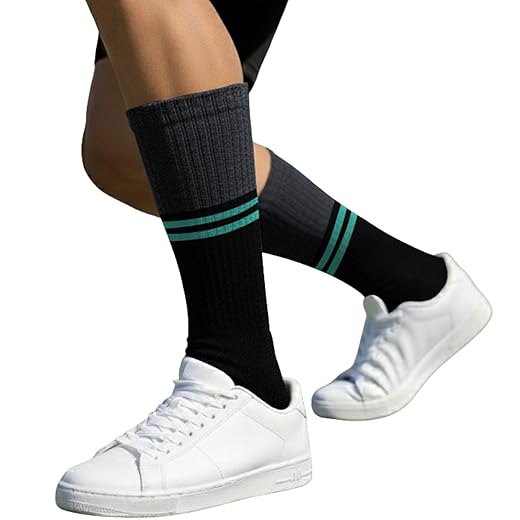 Meia Esportiva Cano Alto Longo Mash Atoalhada Algodão Masculina