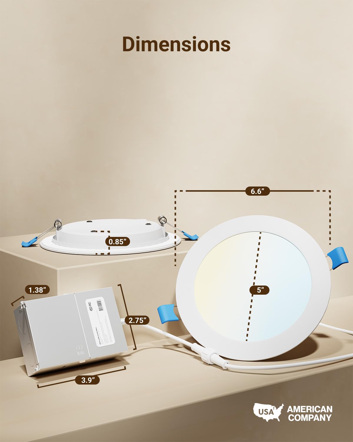 Sunco - Faretti da incasso LED da 15,2 cm, 96 pezzi, senza lattine sottili, 850 lm, 14 W (equivalente a 100 W), CCT, selezionabili 2700 K/3000 K/4000 K/5000 K/6000 K