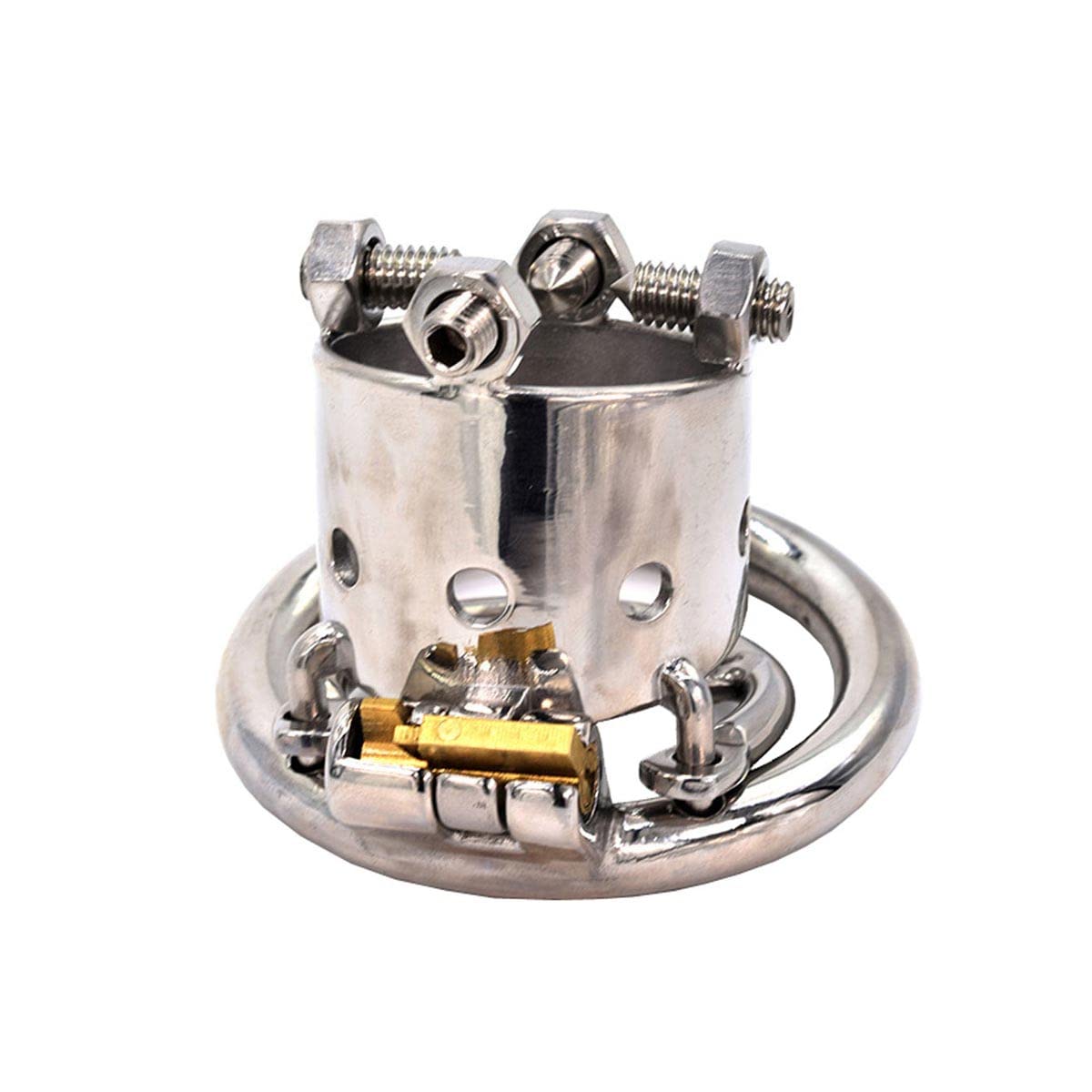 Jaula de castidad de acero inoxidable, Juguetes sexuales, cinturón de castidad, jaula para pene transpirable, cerraduras para pene para juegos sexuales para adultos(50mm (1 Stück))