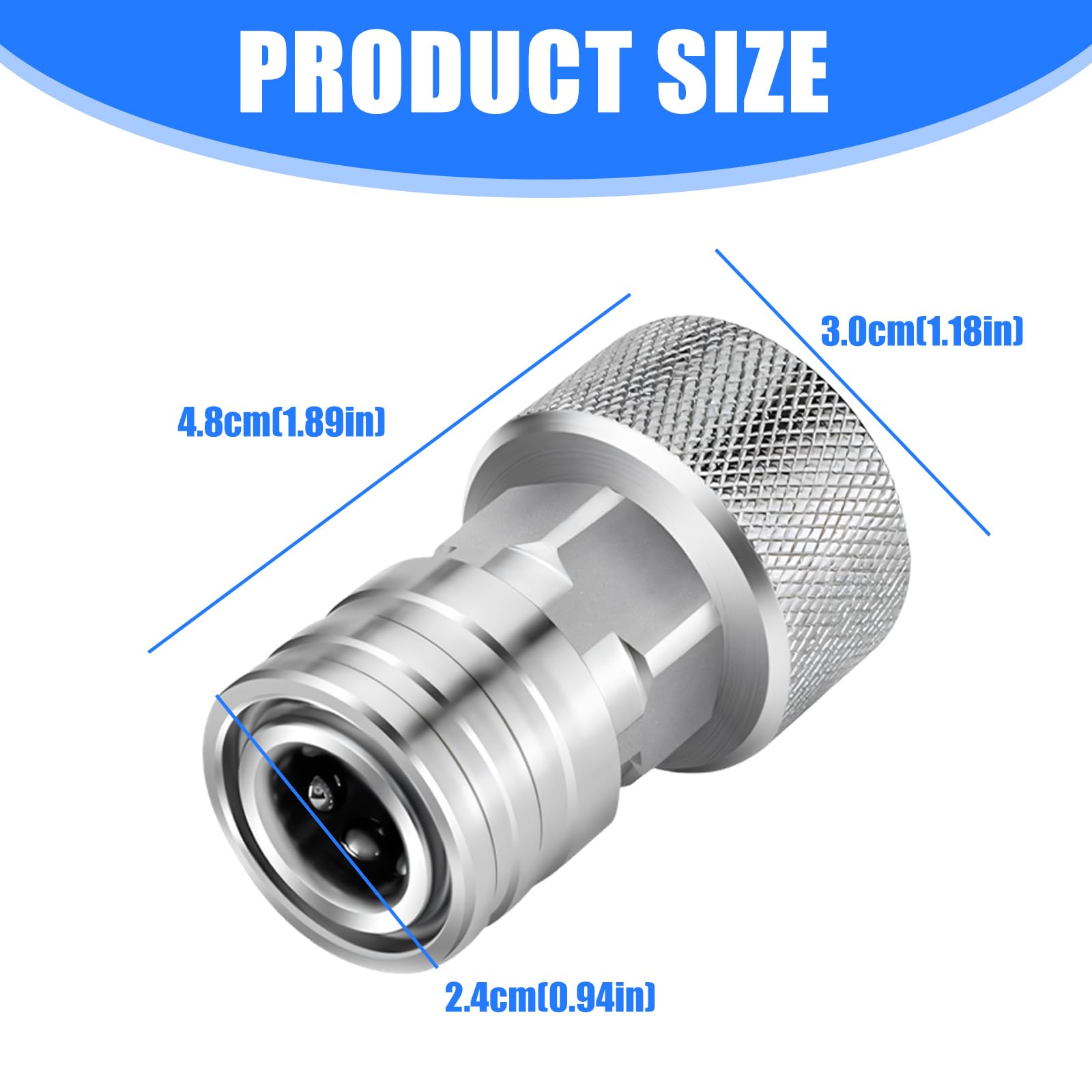 KKXXYQFC Conector de Manguera de Agua de Acero Inoxidable, Adaptador de Manguera de jardín, arandela eléctrica pequeña a Prueba de Herrumbre para Uso en Exteriores, tubería de Agua al Aire Libre