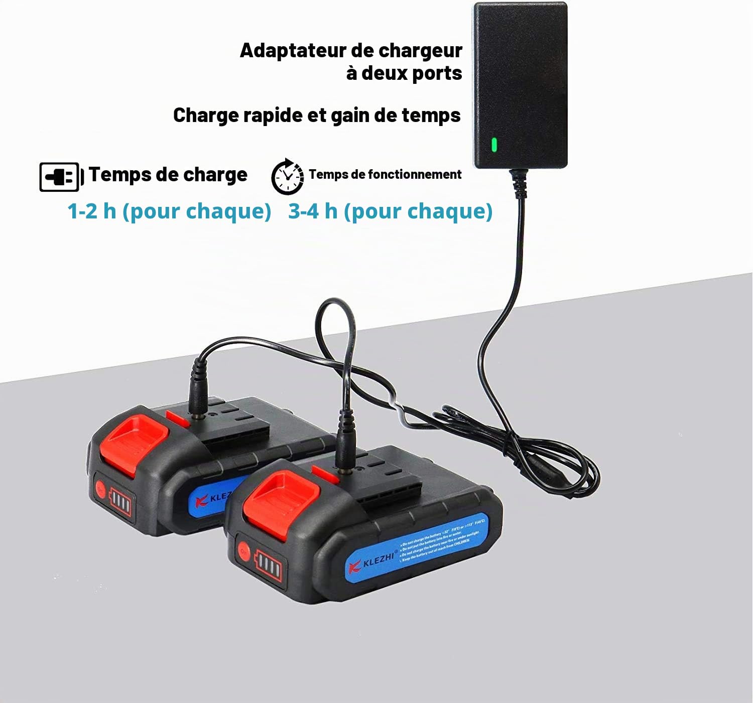 Sécateur Électrique sans fil, DC 21V Ciseaux de Jardinage Professionnel, 2PCS 2Ah Batterie au Lithium Rechargeable, Diamètre de Coupe 30MM (1,2 Pouce), 6-8 Heures de Travail (Bleu foncé)