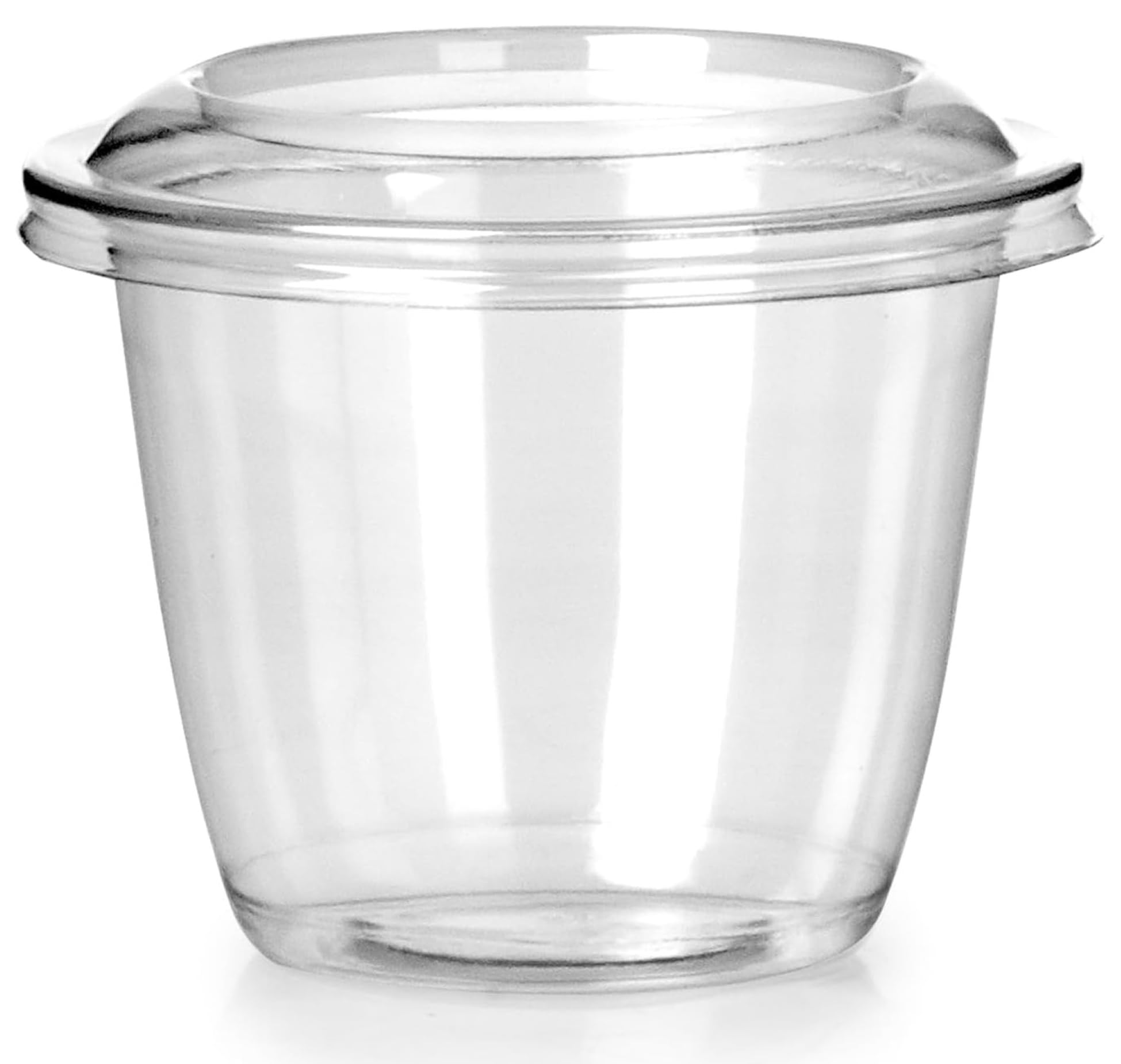 100 Pack Small Plastic Takeaway Container with Lid - Perfect Sauce Pot - 8oz (15 Tablespoons)