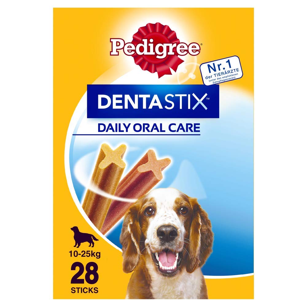 Pedigree Dentastic Lot de 28 friandises pour Chiens de Taille Moyenne de 10 à 25 kg 720 g
