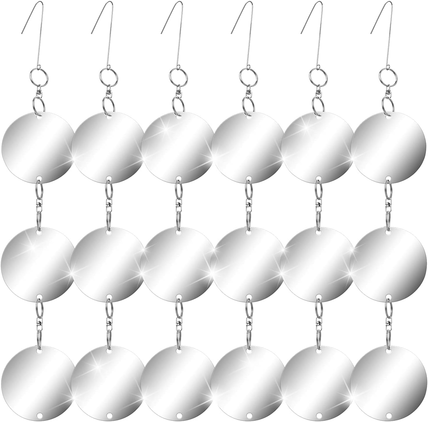 GWHOLE 6 Pack Bird Scare Discs Bird Repellent Reflective Discs Bird