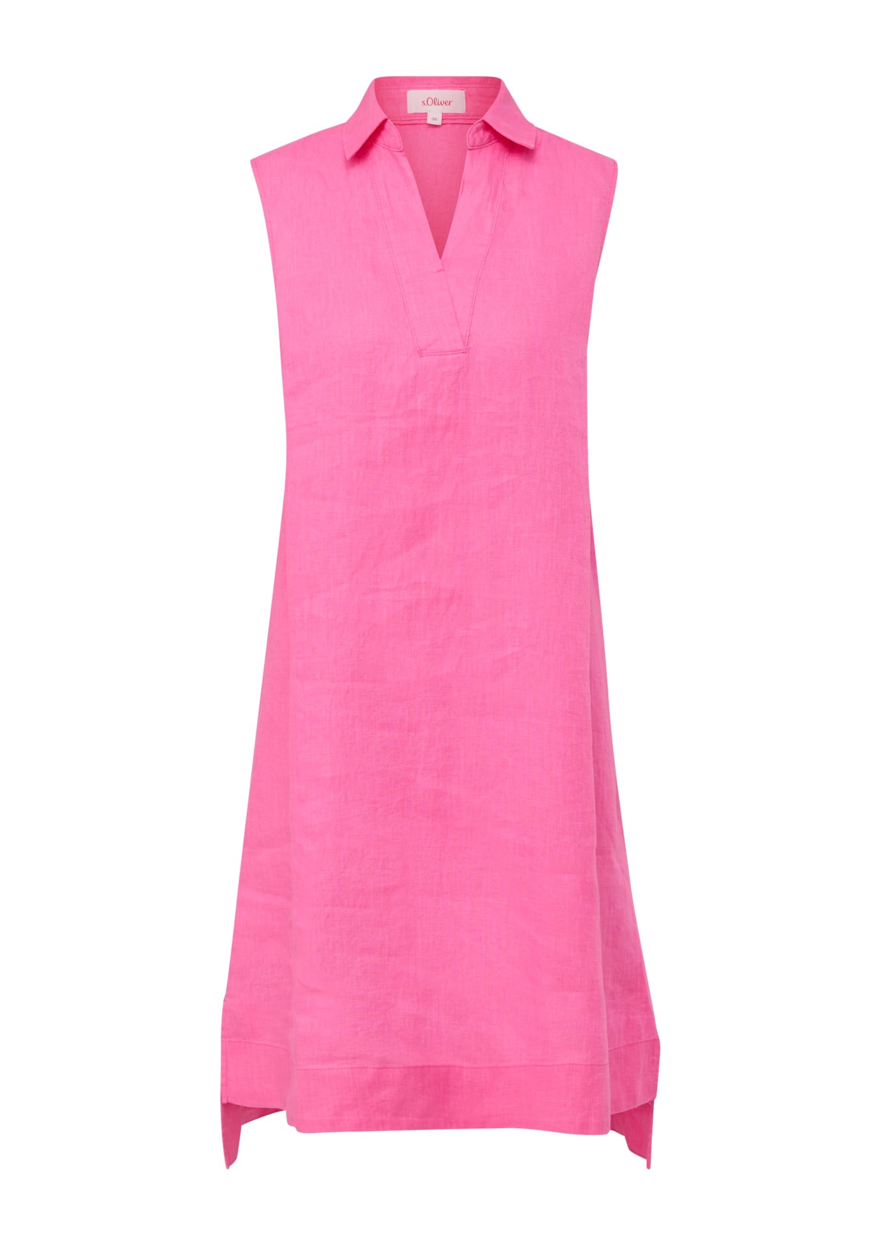 s.Oliver Linen Blouse Dress, Pink 4426, 16