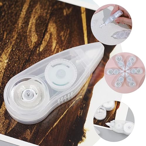 Miniatura 7 de Operitacx Cinta correctora de 6 piezas de corrección de rodillos de corrección de blanqueamiento, suministros de limpieza fácil de usar para