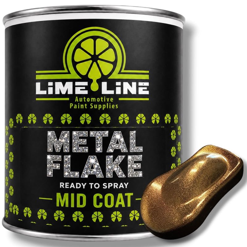 LiME LiNE Automotive Metal Flake Midcoat - No Reducer Needed (Bronze, 1 Gallon)