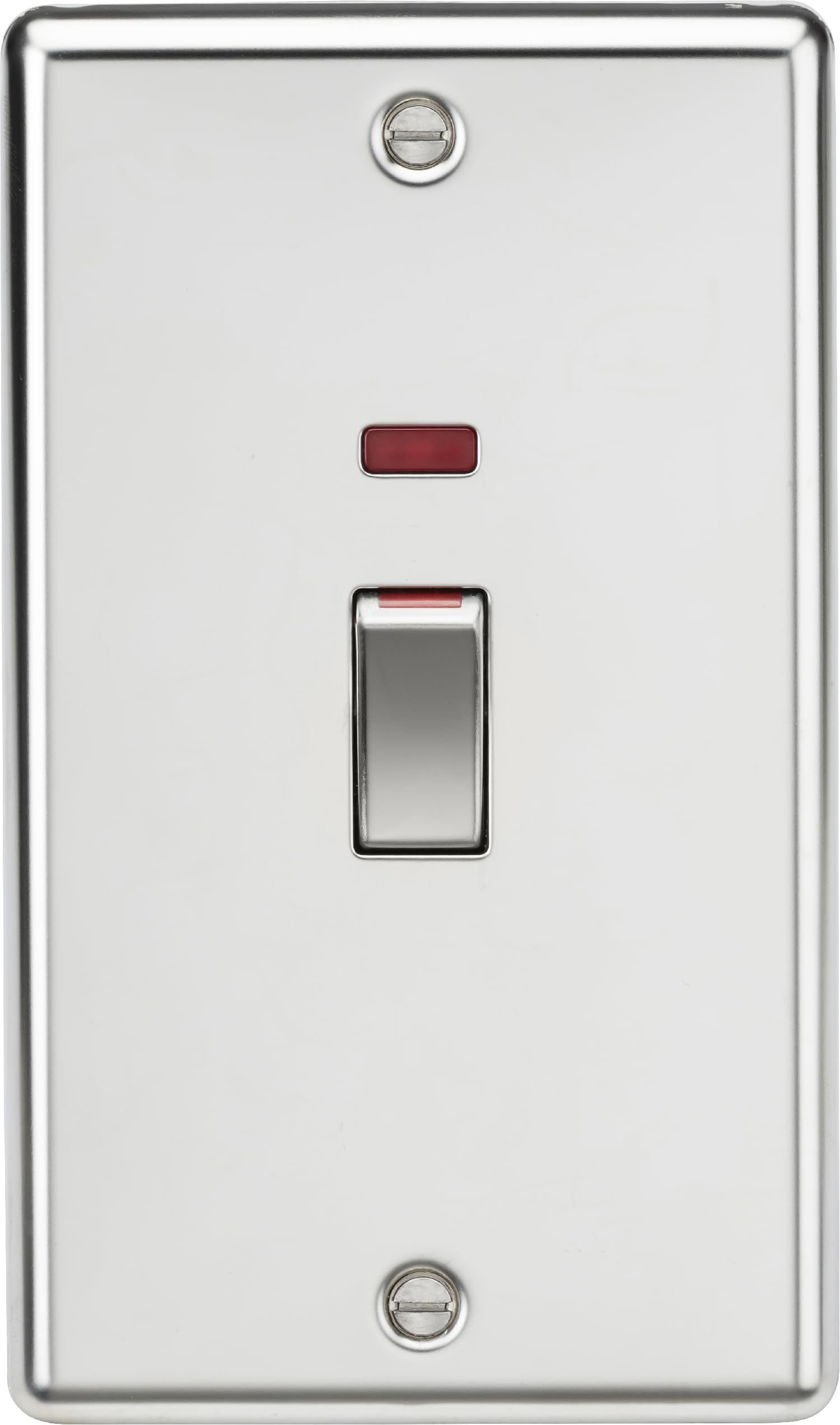 Knightsbridge 45A DP Switch with Neon (2G size) - Polished Chrome