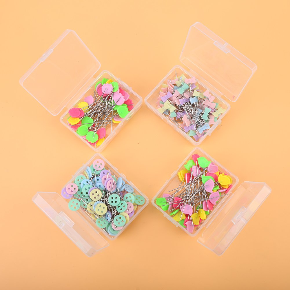 300 Épingles à Tête Plate Pour Couture Et Patchwork - Épingles à Courtepointe Colorées 4 Cm, Lot Multicolore Pour Artisanat