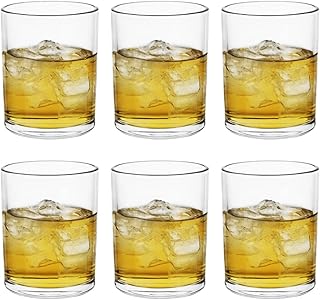 Set of 6 Old Fashioned Whiskey Glasses - 11 Oz Rocks Barware for Scotch, Bourbon, Liquor，Cognac, Vodka,and Cocktail Drinks Dishwasher Safe (6, TypeA)