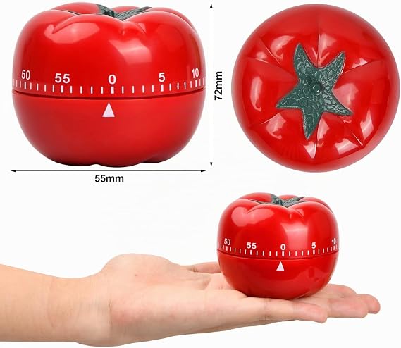 Mechanical Kitchen Timer Tomato Timer Kitchen Timer 60 Minute Timing for Learning Gaming Cooking Digital Timer for Kitchen Cooking Baking
