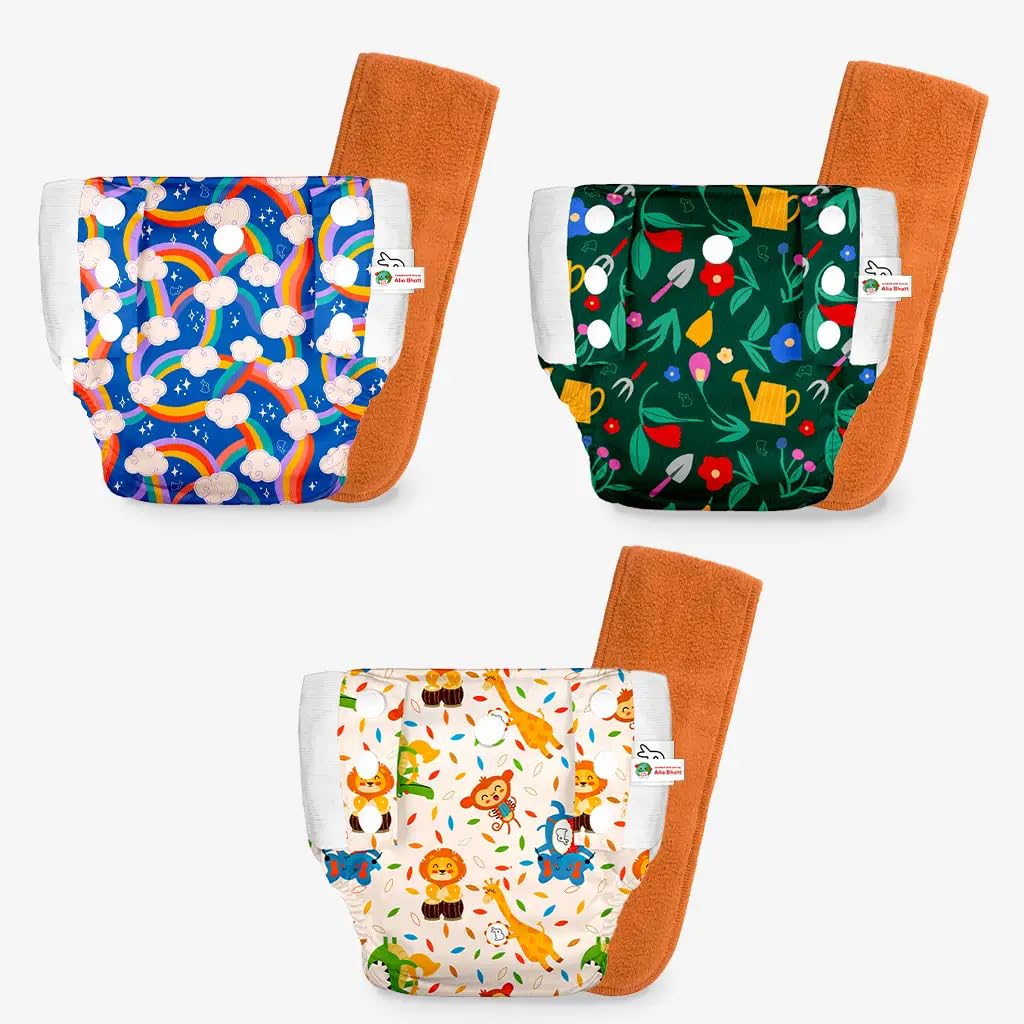 SuperBottoms UNO Cloth Diaper Pants (9kg-17kg) | Pull-up diaper pants | Super Absorbent | Washable & Reusable 300+ times | Comes with a Dry Feel Magic Pad | CPSIA Certified | Pack of 3-picture-18