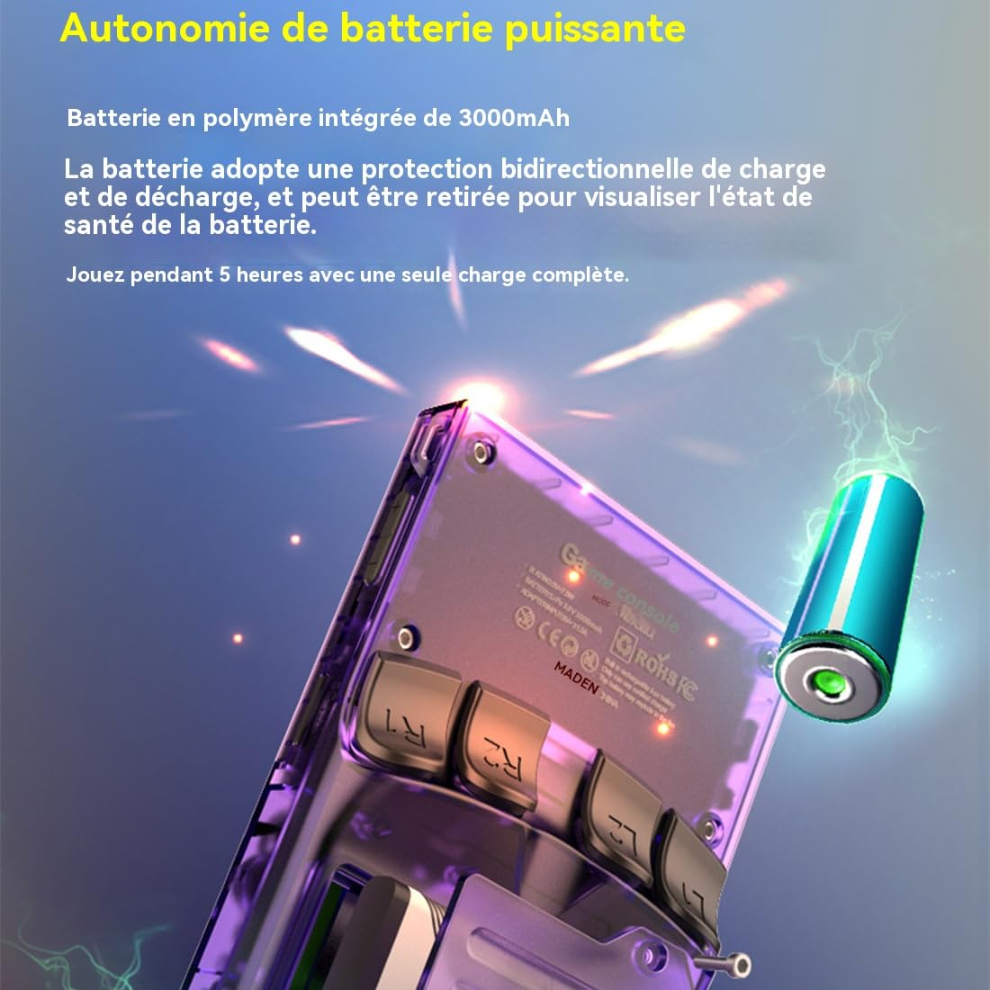 RetroPro R36xx Console de Jeux Portable WiFi Console Rétro Portable 3.5'' IPS HD, 20000+ Jeux Classiques, Émulateurs Multi-Plateformes, Batterie 3000 mAh, pour Adultes & Enfants (Vert, 128, Go)