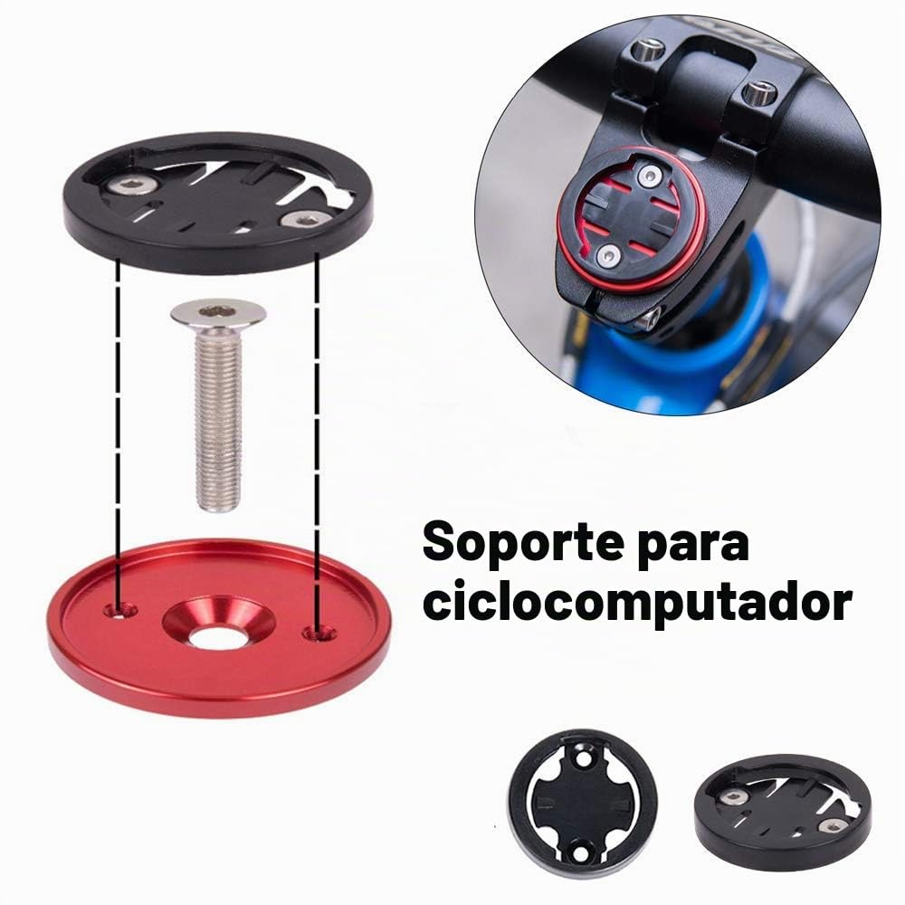 CYSKY Garmin Edge Mount Soporte de Tapa Superior de vástago de Bicicleta para Garmin Bryton Cycling GPS Computer, Fit Garmin 1000，820，810，800 ， 520，510，500，200 y Bryton 530 330 310 100