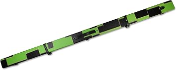 1-Piece Luxury Leatherette Snooker & Pool Cue Case - Patch Design, Round Corners, Securing Straps, Holds 2 Cues