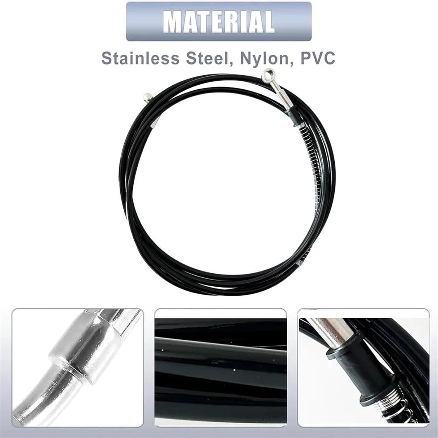 Motorcycle Brake Oil Pipe Braided Hose Fuel Line Inner Diameter 10 Mm/0.39" 28°-28° Cm-500 Cm Motorbike Accessories