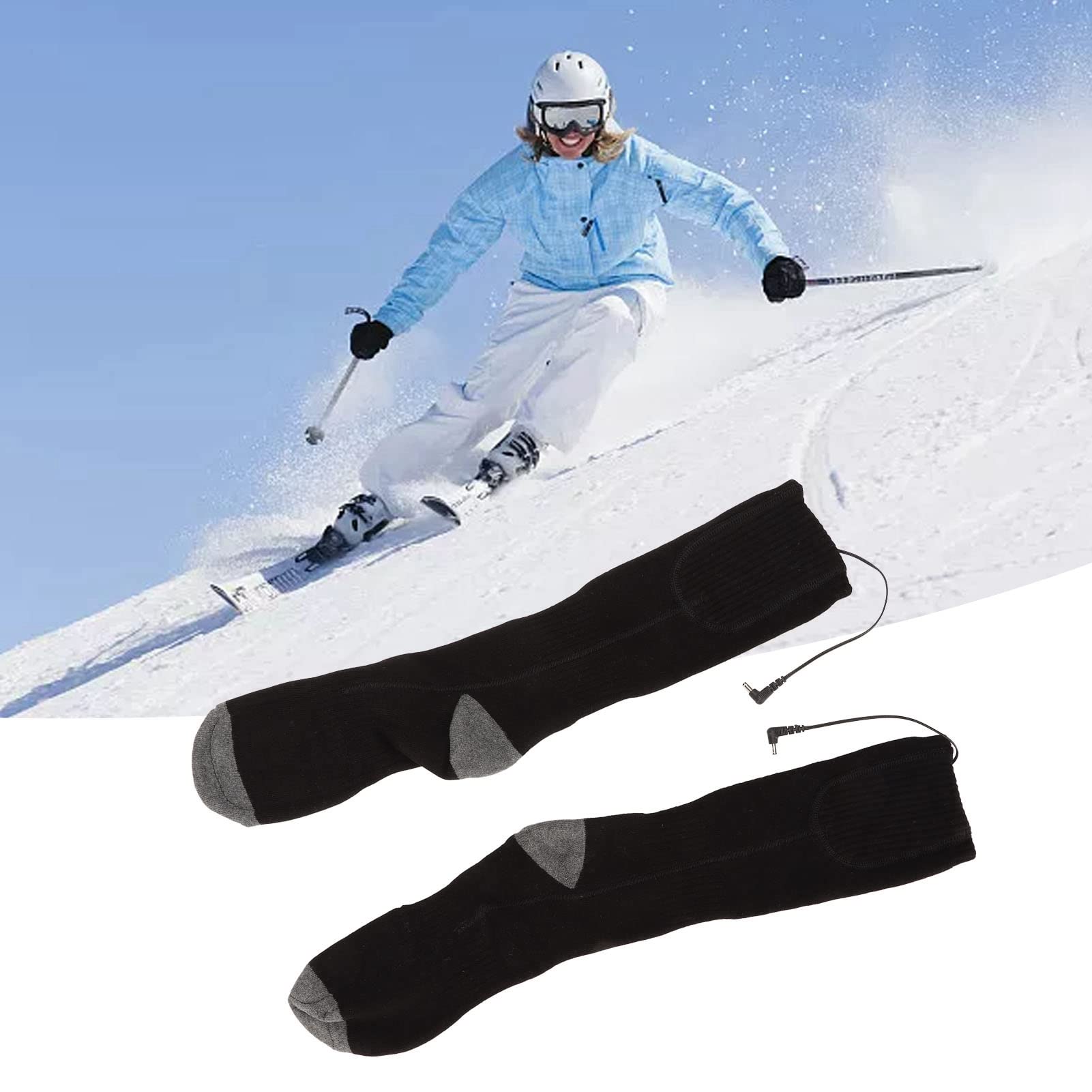 Calzini riscaldati elettrici Mtlavishness Calzini termici riscaldati con batteria ricaricabile Calzini caldi in cotone invernale per uomo Donna