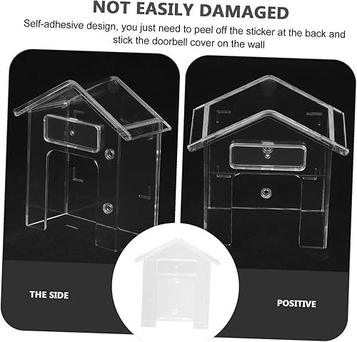 Miniatura 8 de DOITOOL 2 protectores transparentes para timbre de puerta para uso al aire libre, fácil instalación, caja a prueba de lluvia de plástico