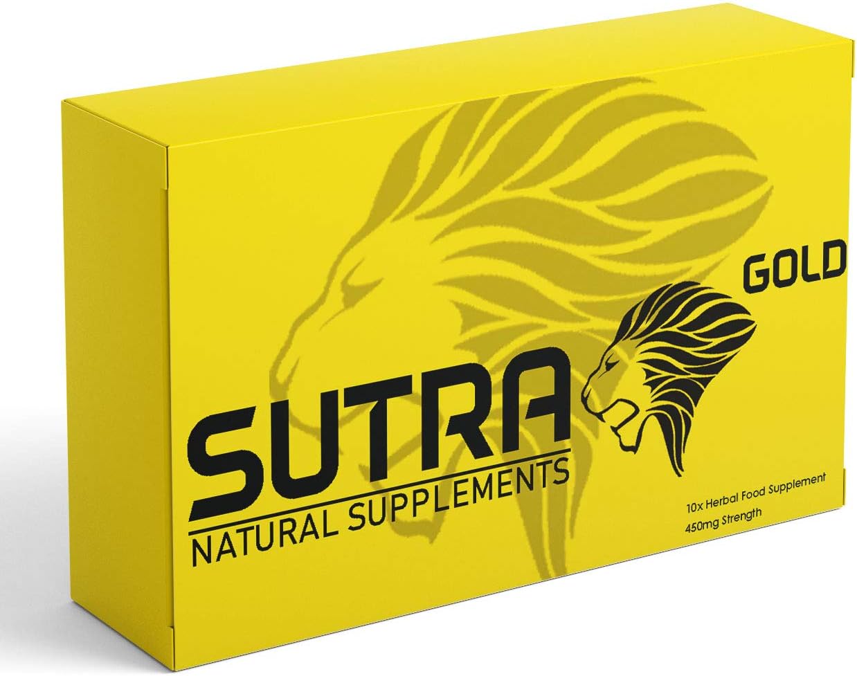 Ultra Strong Sutra Gold – (10 Pack) New & Effective 450mg Ginseng Complex Herbal Supplement for Men – Performance, Testosterone, Energy, Stamina & Endurance, 100% Natural