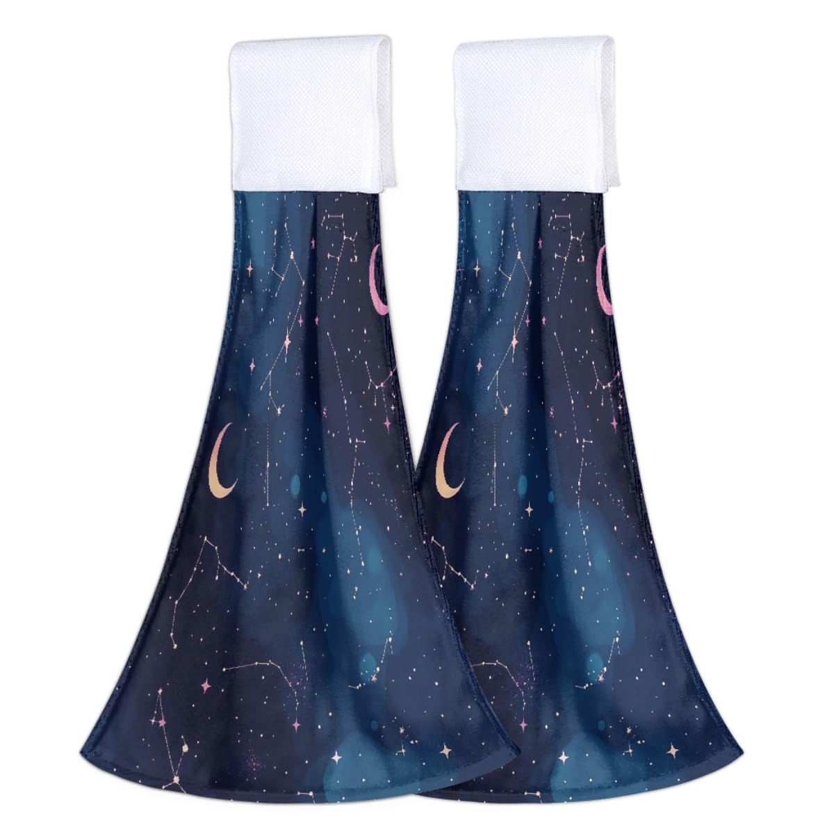 Toallas de mano de microfibra para baño y cocina Mexpekil con diseño de estrellas