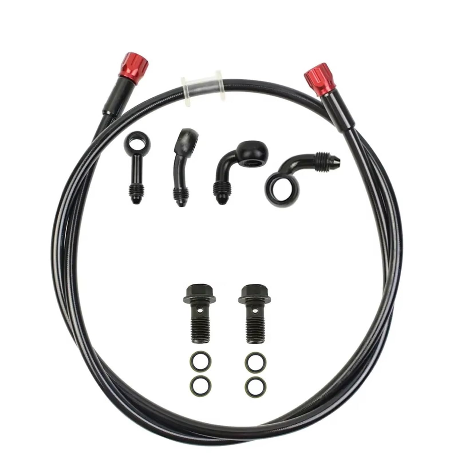 TINGYUS Motorbike Brake Lever Universal M10 Motorcycle Steel Hydraulic Brake Clutch Line Hose Tube for Dirt Bike ATV Moped Scooter Cub Quad UTV Go Kart(220cm)