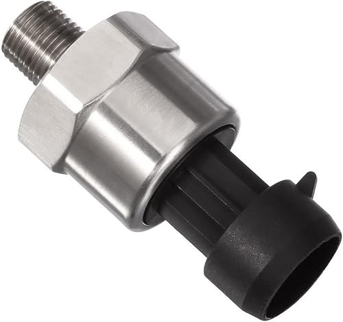 Miniatura 4 de Transductor de presión de 200 psi, sensor emisor con arnés de conector, rosca NPT de 18 "-27 sensores de presión de combustible de acero inoxidable