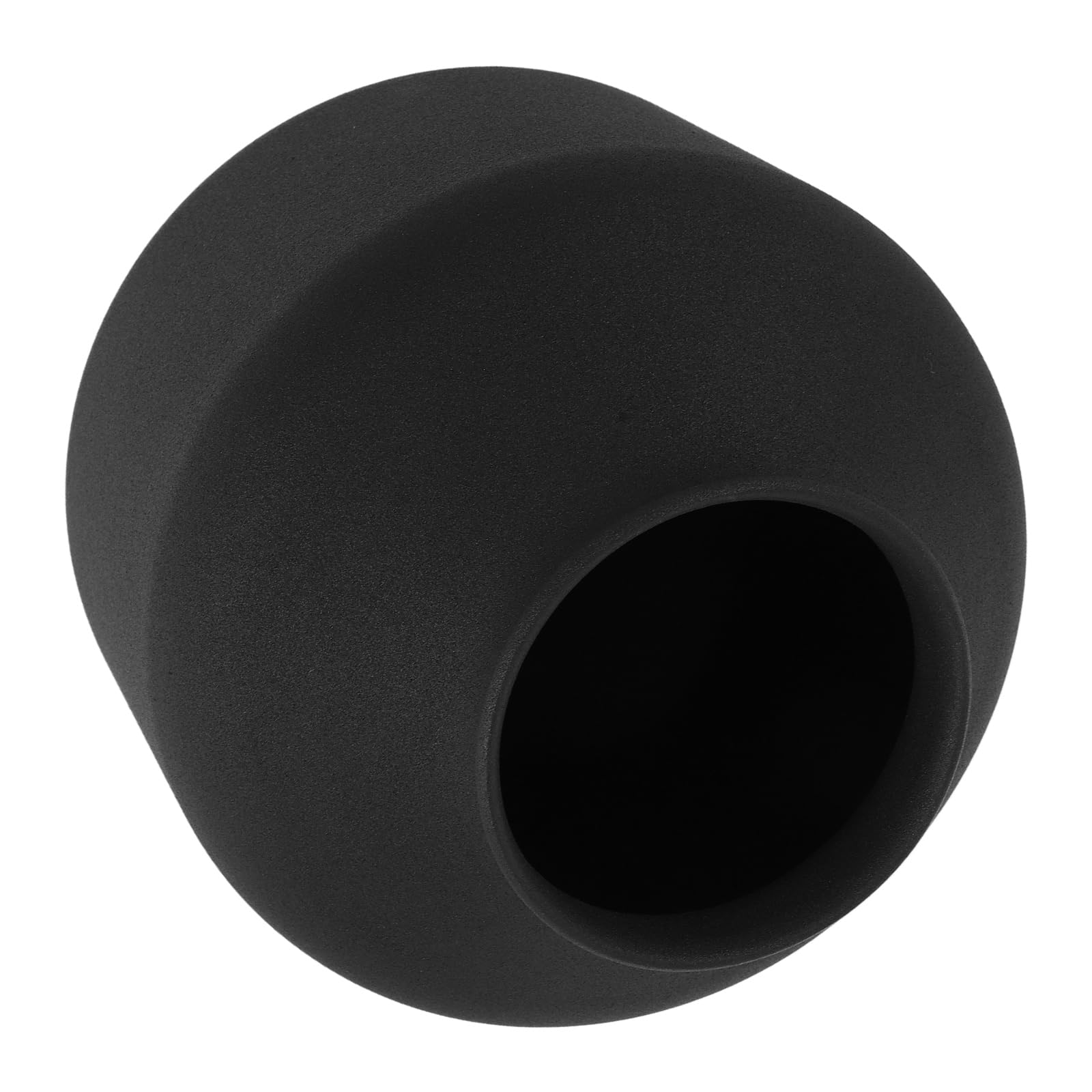 Vase minimaliste noir mat en fer forgé stable pour support floral