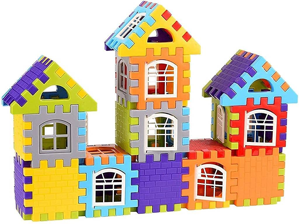 Buy BullBear Multi Colored 72 Pcs Jumbo Happy Home House Building ...