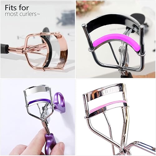 Miniatura 7 de 40 almohadillas de repuesto para rizador de pestañas, almohadillas de repuesto de goma suave para rizador de pestañas universal con una caja de