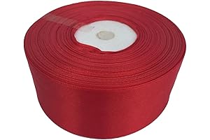 Red Premium Satin Ribbon for Elegant Weddings, Parties, and Crafts