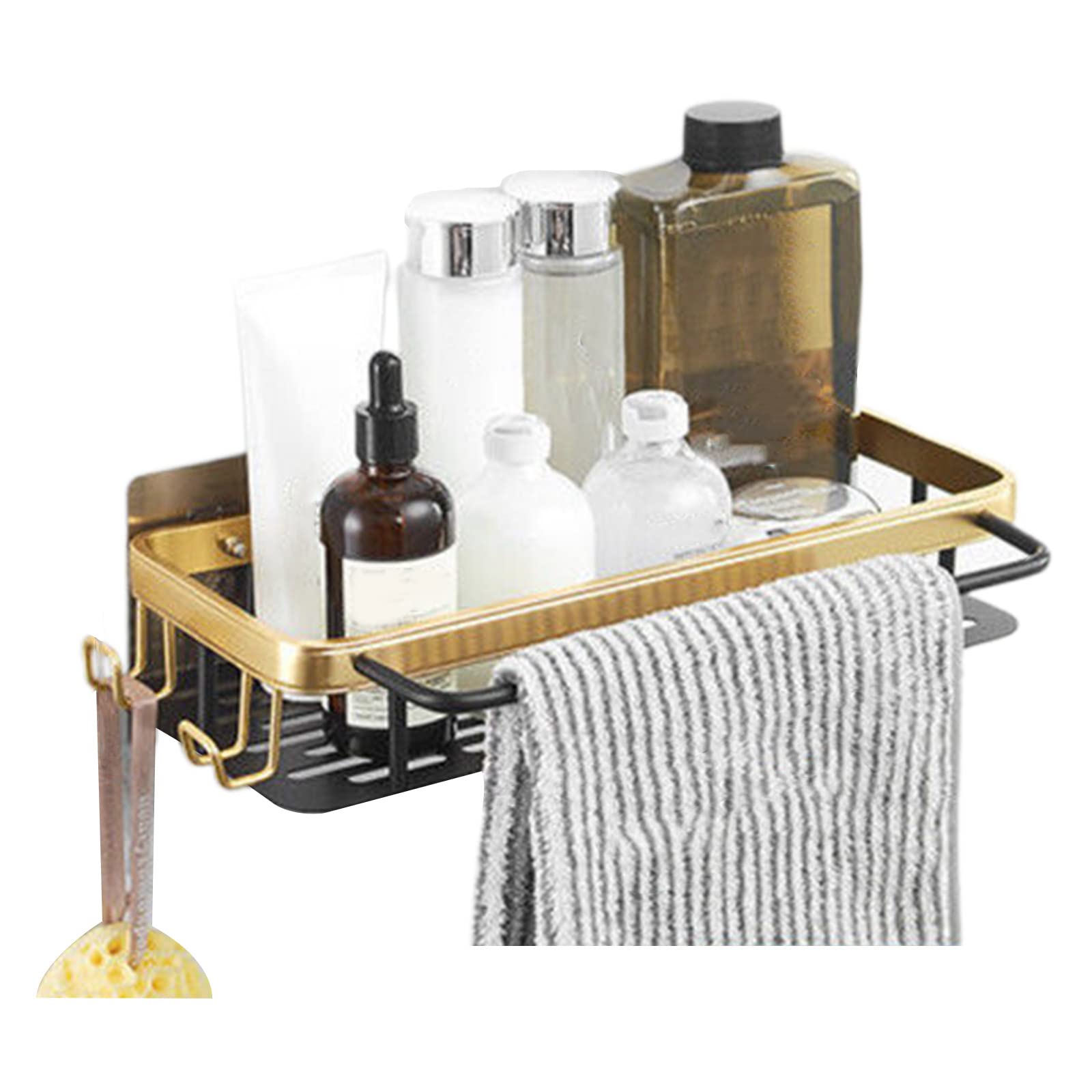Elnwnnkc Wall Mounted Storage Holder Multipurpose Organization Accessory Supplies for Shampoo Toothpaste Organization Rack Wall Mounted Storage Holder