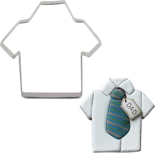 Miniatura 7 de LILIAO Camisa de papá/Sports Jersey Cortadores de galletas, 3.7", acero inoxidable