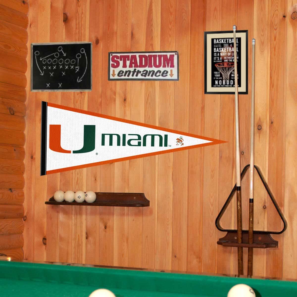 College Flags & Banners Co. Hurricanes White Pennant