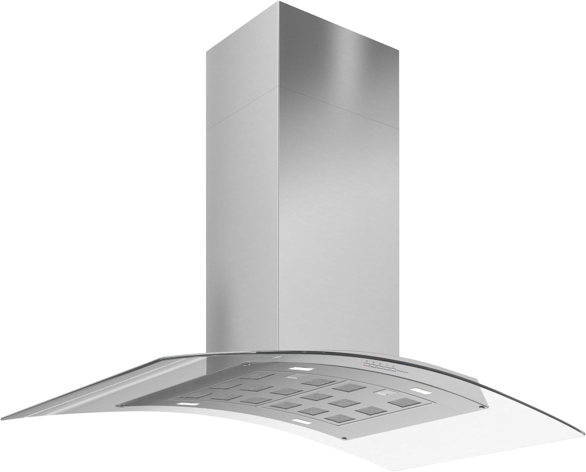Futuro Futuro Island-Mount Range Hood 42" 940-CFM | Acqualina | Stainless Steel Vent Hood | Contemporary Italian Exhaust Hood | LED, Ultra-Quiet w/Blower