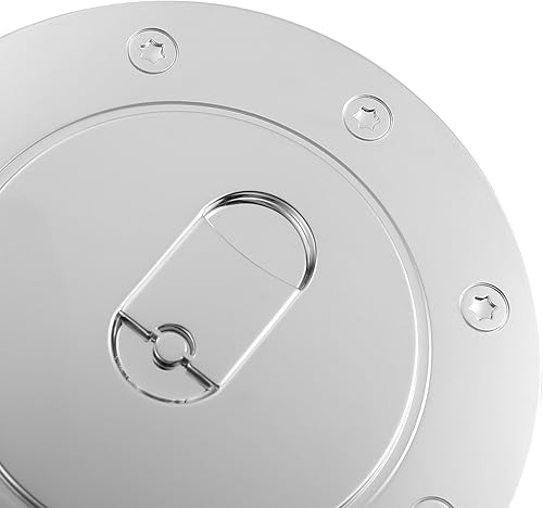 Miniatura 8 de ACROPIX Tapón adhesivo para depósito de combustible para puerta de gasolina para Ford F-150 F-250 F-350, paquete de 1 unidad, tono plateado