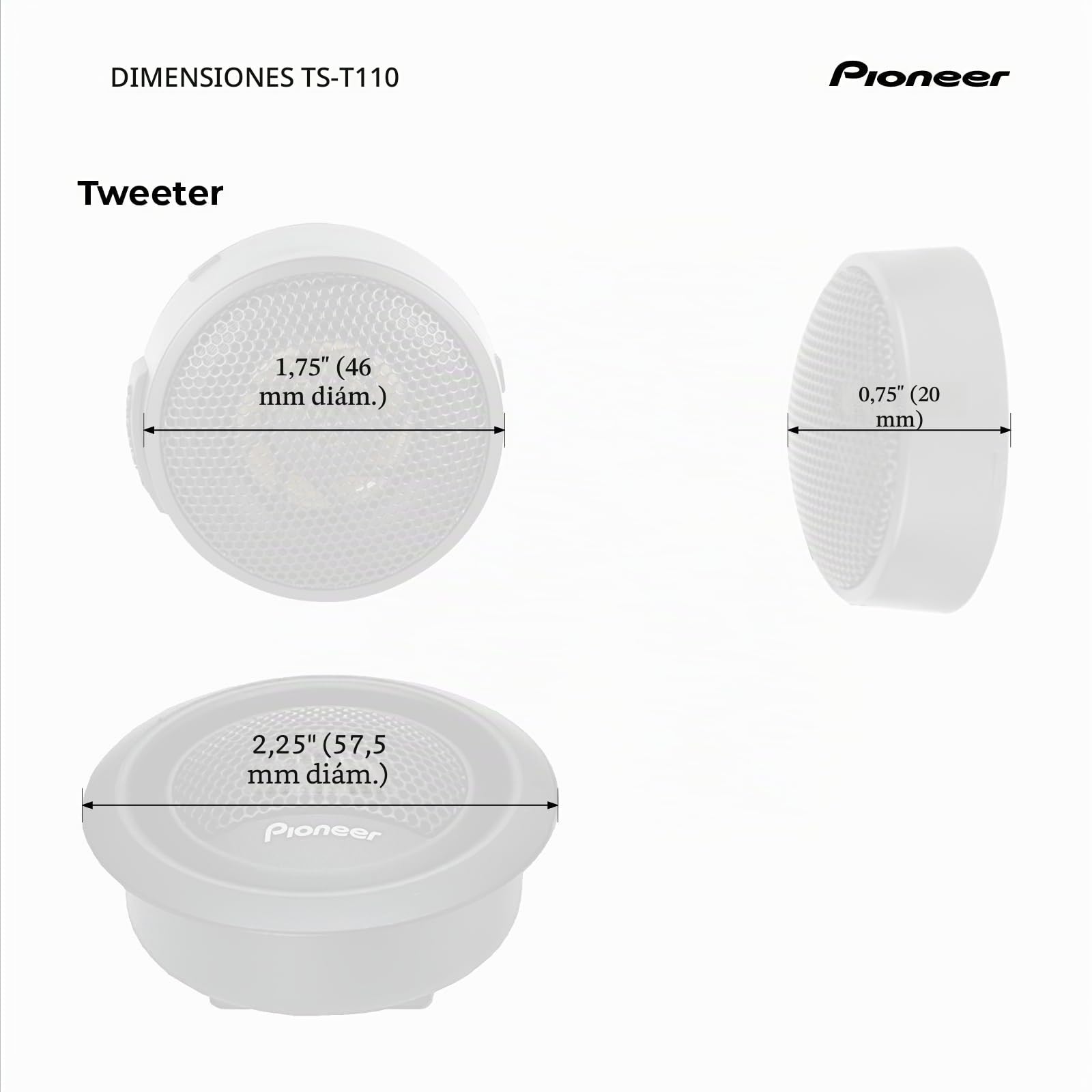 Pioneer 7/8 Hard Dome Tweeter