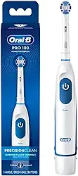 Oral-B Escova de dentes elétrica Pro 100 Precision Clean, alimentada por bateria, azul e branca