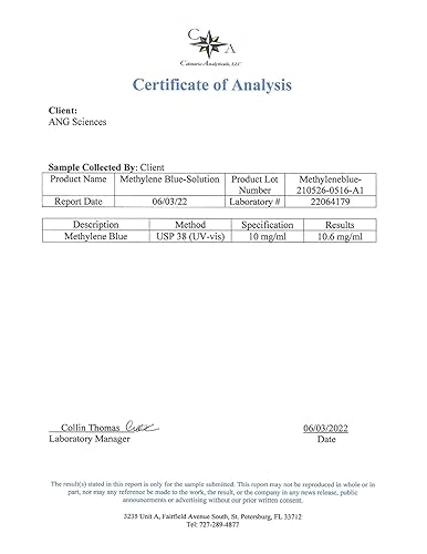 Miniatura 4 de Líquido azul de metileno de grado farmacéutico - 2.0 fl oz - Suplemento azul de metileno Premier para un bienestar avanzado