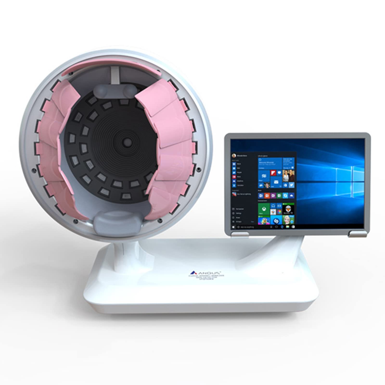 Portable Equipment Skin Scanner Beauty Face 3D Skin Analyzer, 20Million HD Pixel Shooting Skin Analyzer Machine with Pad,Pink