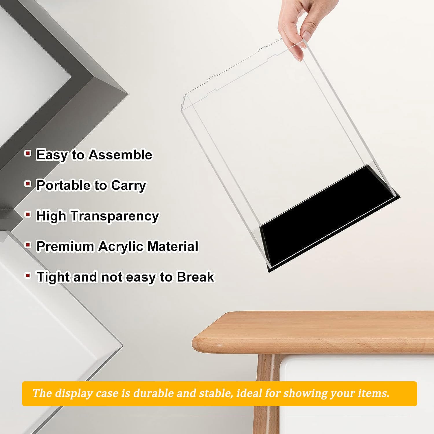 TA-VIGOR Vitrine D'Exposition En Acrylique Clair 25 X 15 X 15cm