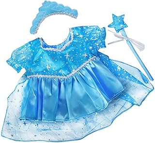 Blue Snow Princess Gown Outfit Teddy Bear Clothes Fits 8 inch to 10 inch Build-a-Bear, Vermont Teddy Bears, and Make