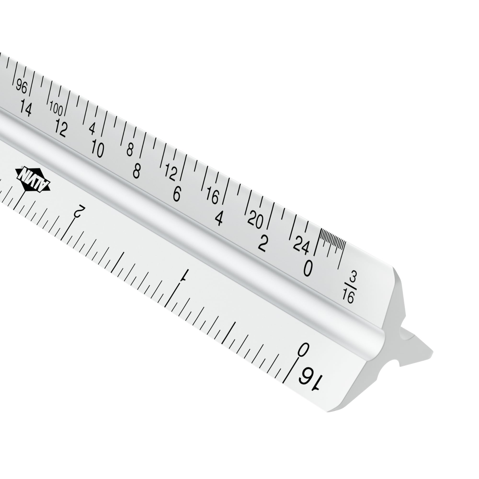 Alvin, Serie 2200M, báscula triangular de aluminio arquitecto, 12 pulgadas