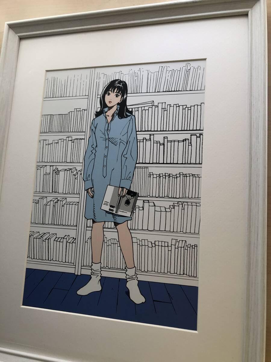 Amazon.co.jp: 額装品 江口寿史 本棚 美女 美人画 A3サイズ額入り