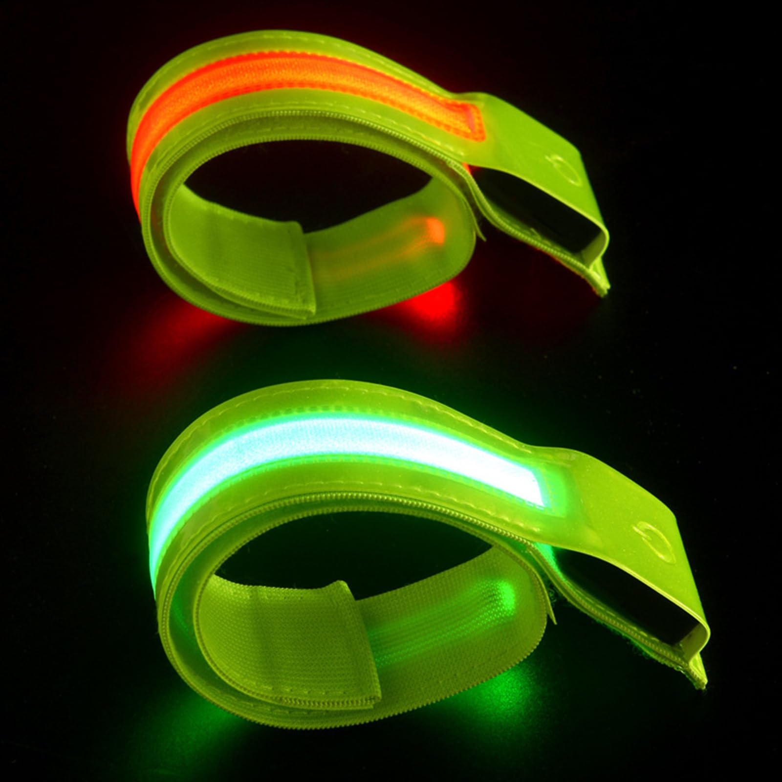 Brazalete reflectante recargable por USB con 360 luces LED, bandas LED de alta visibilidad para correr por la noche, ciclismo