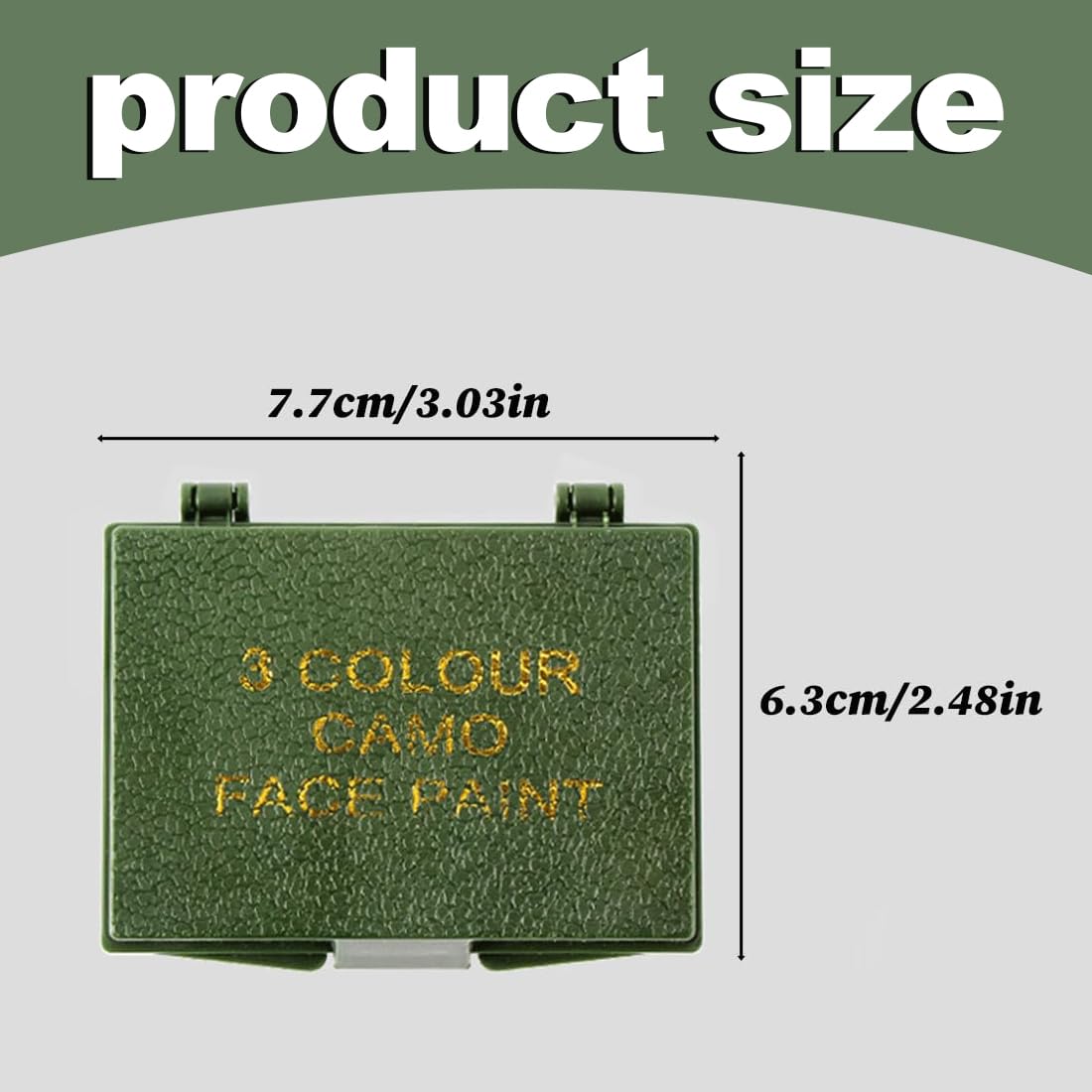 CFEWV 1 Set Pintura Para Camuflaje Facial, Pinturas Pintura Militar Para Mimetización Con Espejo Incorporado, Incluye 10 Pinceles De Maquillaje, Para Caza En La Naturaleza, Marrón Verde Negro(A) — view 2