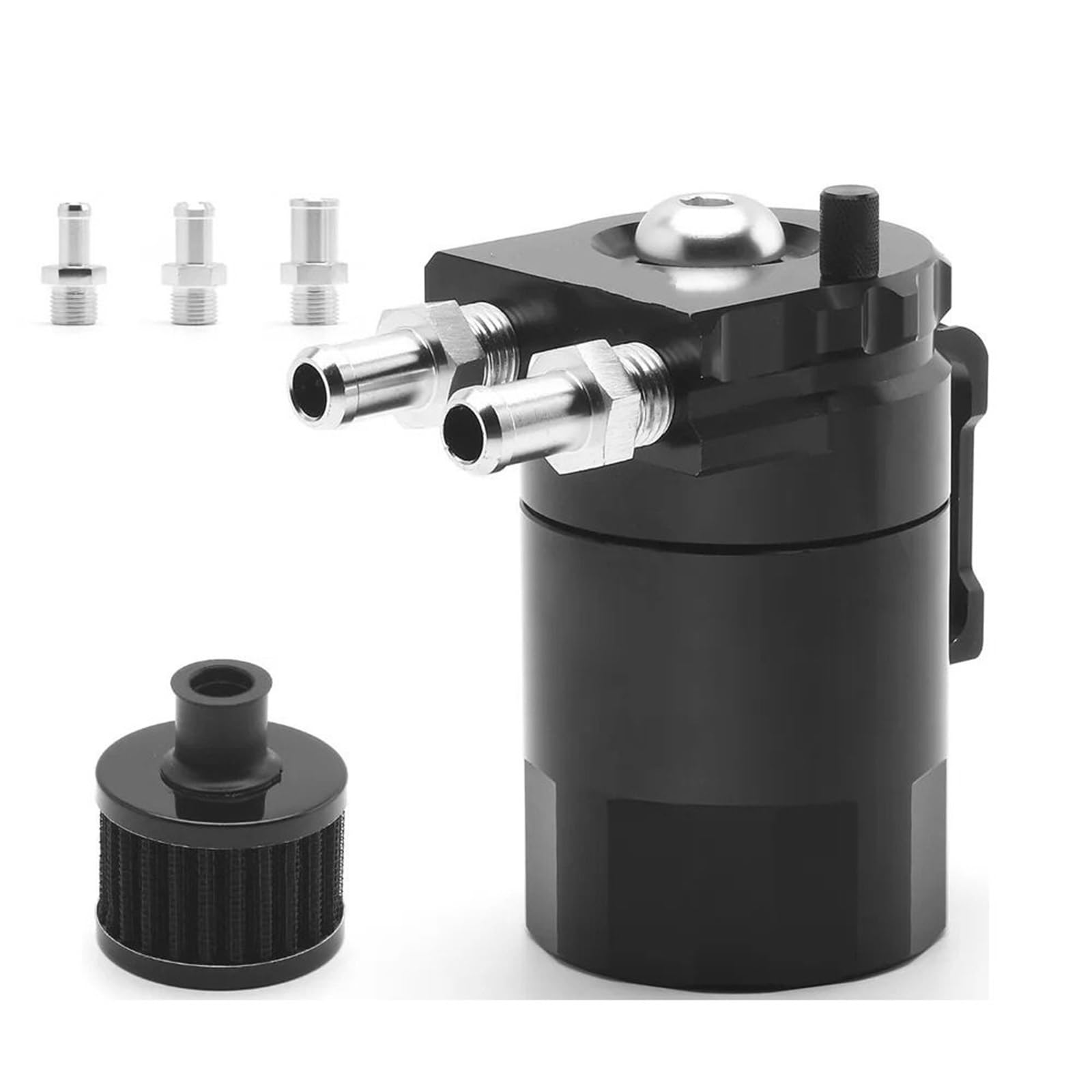 Chłodnica oleju Zbiornik do zbierania oleju zbiorczy Zestaw filtrów płynu Cylinder Aluminiowy silnik Czarne akcesoria samochodowe