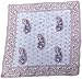 Bandana Scarf Handmade Hand Block Print Gamayun Bandana in Cream, Pumpkin and Steel - Handmade Organic Cotton Bandana Stylish Hand Block Print Bandana Neck Scarf for Men and Women