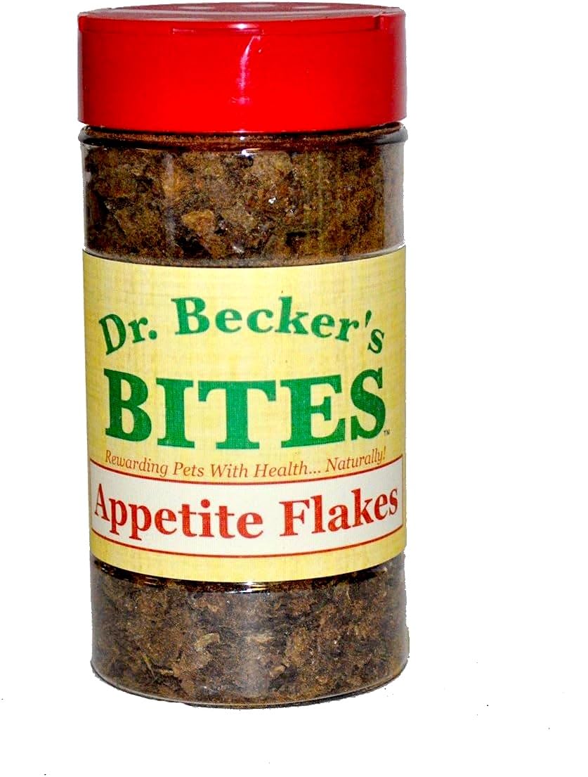 Dr. Becker's Appetite Flakes for Dogs & Cats | Food Topper with High Protein & Limited Ingredients | Meal Enhancer for Large & Small Breeds, 4.5 oz