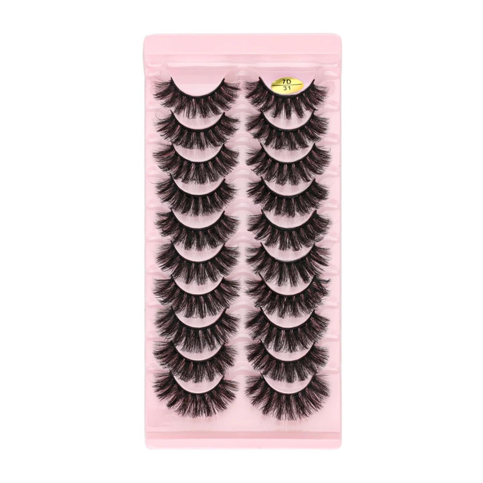 UAMOU Lashes Volume Fluffy Dense Russian Curling Fake Eyelashes Mink Eyes Extension Russian Strip Lashes handmade Cheerfully Color